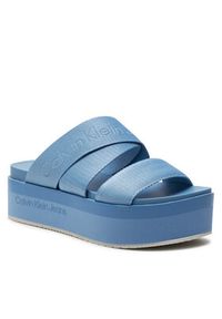 Calvin Klein Jeans Klapki Flatform Sandal Webbing In Mr YW0YW01361 Niebieski. Kolor: niebieski #4