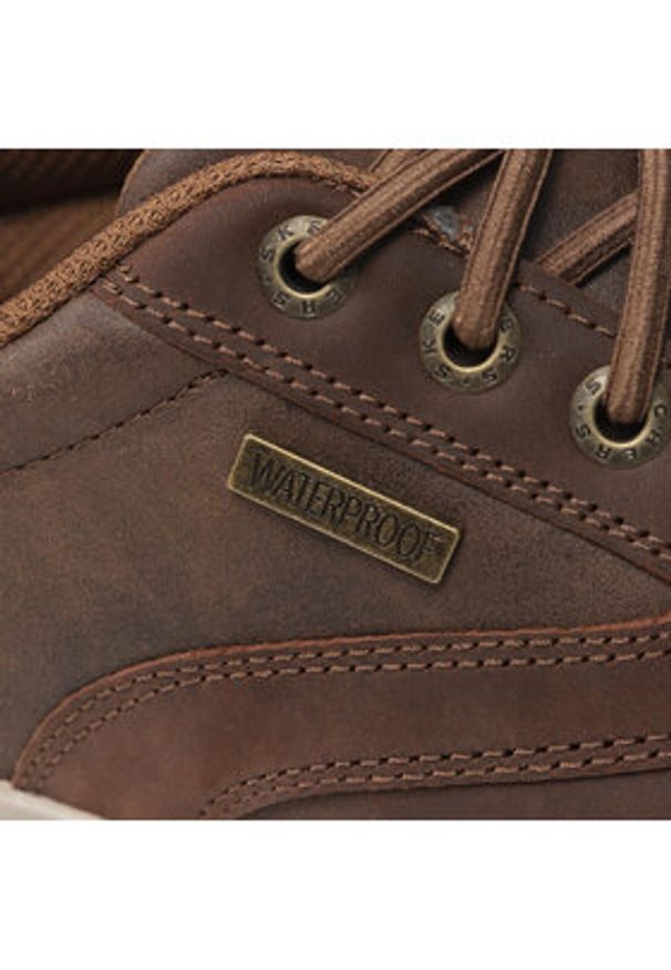 skechers - Skechers Półbuty Antigo 65693/CDB Brązowy. Kolor: brązowy. Materiał: skóra, nubuk