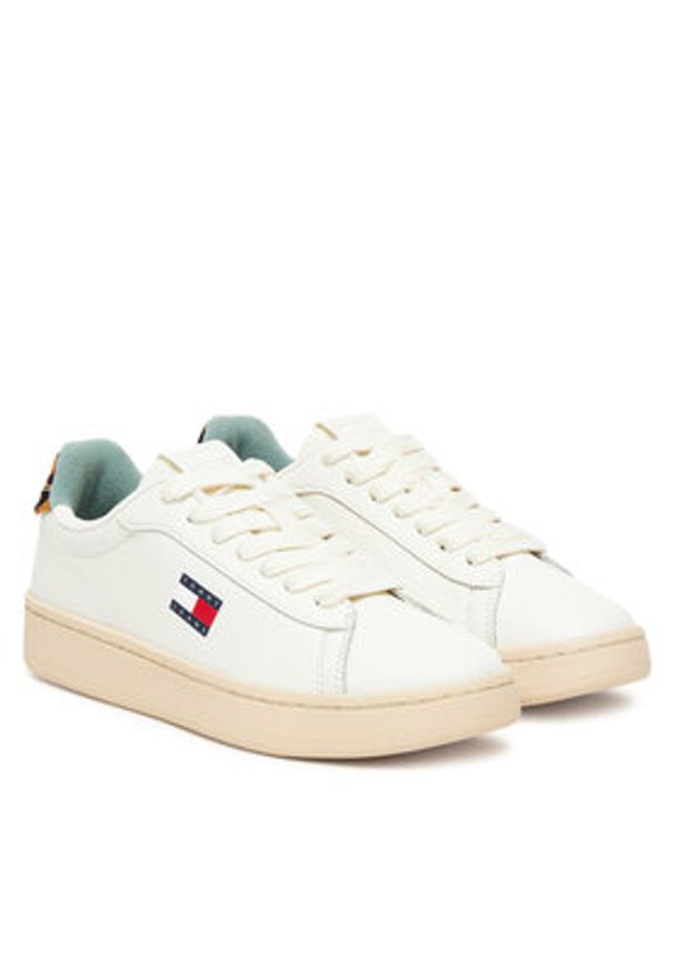 Tommy Jeans Sneakersy Archive '98 Leopard EN0EN02909 Biały. Kolor: biały. Materiał: skóra