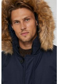 TOMMY HILFIGER - Tommy Hilfiger Kurtka puchowa męska kolor granatowy zimowa. Kolor: niebieski. Materiał: puch. Sezon: zima #5