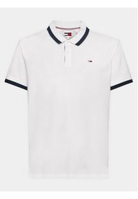 Tommy Jeans Polo DM0DM18313 Biały Regular Fit. Typ kołnierza: polo. Kolor: biały. Materiał: bawełna #5