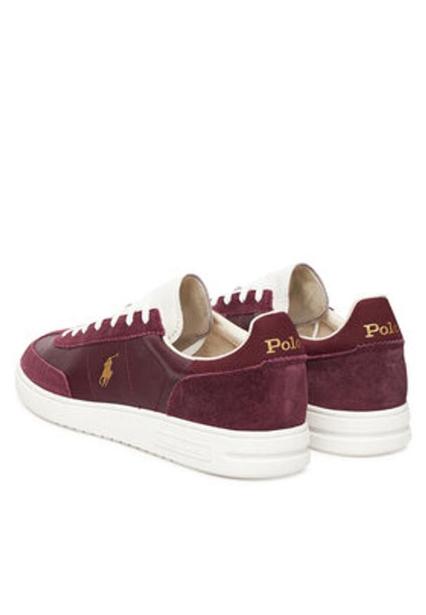 Polo Ralph Lauren Sneakersy 809973701004 Bordowy. Kolor: czerwony. Materiał: skóra