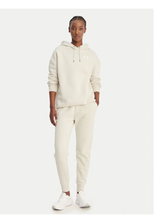 Under Armour Bluza UA Icon Fleece 1379495 Écru Regular Fit. Kolor: kremowy. Materiał: bawełna