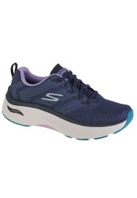 skechers - Buty do biegania damskie, Skechers Max Cushioning Arch Fit. Kolor: niebieski