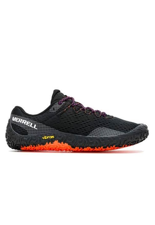 Buty do biegania damskie Merrell Vapor Glove 6. Zapięcie: sznurówki. Kolor: czarny. Materiał: materiał, tkanina, syntetyk, guma. Szerokość cholewki: normalna