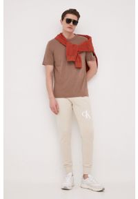 United Colors of Benetton bluza bawełniana męska kolor czerwony wzorzysta. Kolor: czerwony. Materiał: bawełna. Długość rękawa: długi rękaw. Długość: długie #3