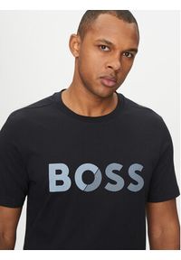 BOSS T-Shirt Tape Logo 50530990 Granatowy Regular Fit. Kolor: niebieski. Materiał: bawełna #5