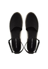 Calvin Klein Jeans Espadryle Flatform Espadrille Sling Mg YW0YW01735 Czarny. Kolor: czarny. Materiał: materiał #3