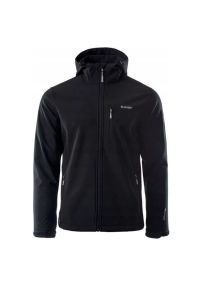 Hi-tec - Kurtka męska Softshell Hi-Tec Caen - czarna, Rozmiar XL. Kolor: czarny. Materiał: softshell. Sport: turystyka piesza #1
