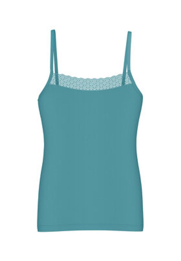 Triumph Top Feel Of Modal 10221654 Turkusowy Slim Fit. Kolor: turkusowy