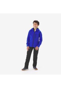 quechua - Kurtka softshell turystyczna dla dzieci Quechua MH900. Kolor: czarny, niebieski, wielokolorowy. Materiał: softshell. Sezon: lato. Styl: sportowy