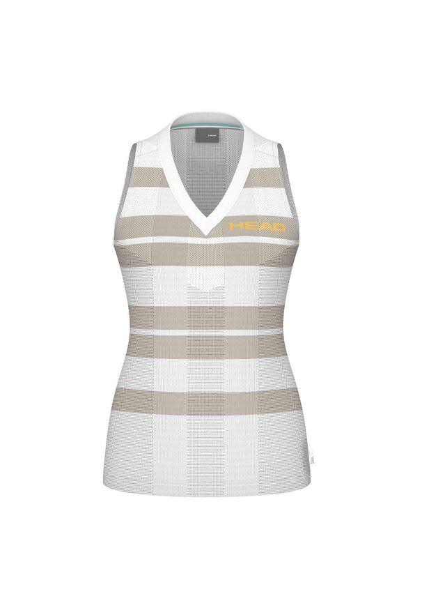 Damski tank top Head Performance. Kolor: szary, wielokolorowy, żółty. Sport: tenis