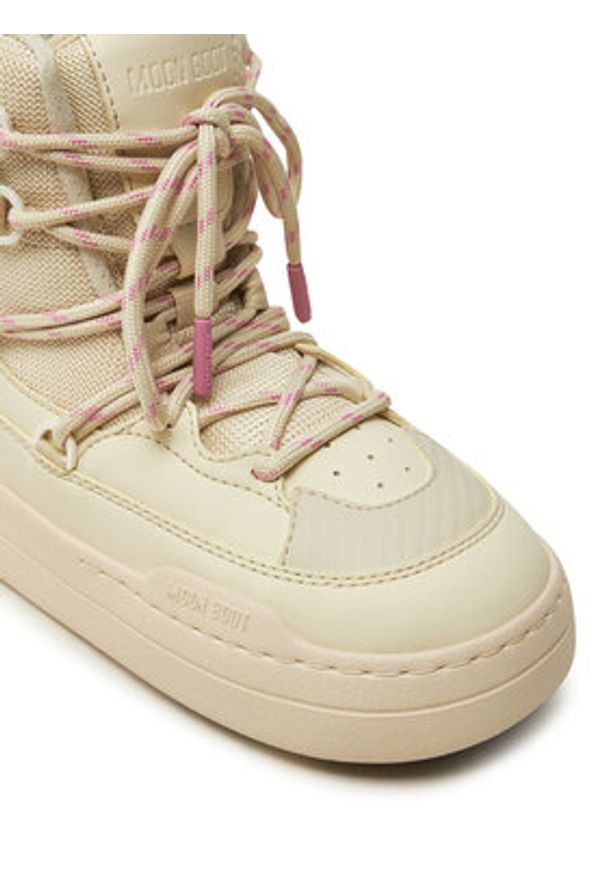 Moon Boot Śniegowce Park Sneaker Boot 80D2470060 Beżowy. Kolor: beżowy. Materiał: skóra