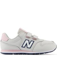 Buty dziecięce New Balance PV500FGP – szare. Zapięcie: rzepy. Kolor: szary. Materiał: syntetyk, materiał. Szerokość cholewki: normalna. Sport: turystyka piesza #1