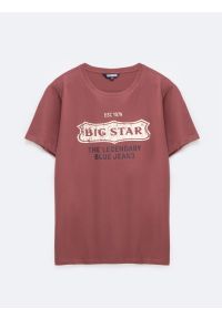 Big-Star - Koszulka męska z nadrukiem ciemnoróżowa Millaner 602. Kolor: różowy. Materiał: bawełna. Wzór: nadruk. Sezon: lato. Styl: elegancki, klasyczny #2