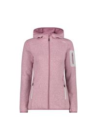 Polar z kapturem dla kobiet CMP. Typ kołnierza: kaptur. Kolor: biały, różowy, wielokolorowy. Materiał: polar. Sport: turystyka piesza