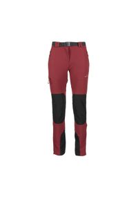 Bergson - Spodnie trekkingowe damskie Flame1. Kolor: czarny, czerwony, wielokolorowy. Sezon: lato. Sport: turystyka piesza #1