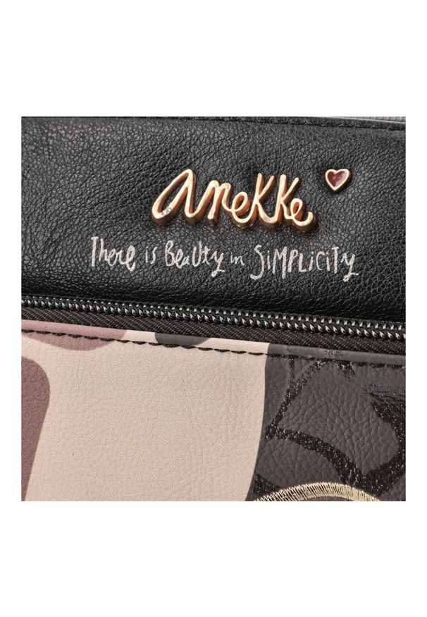 Brązowa Torebka Anekke Elegancka Listonoszka Damska. Kolor: brązowy. Wzór: nadruk. Materiał: skórzane. Styl: elegancki