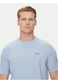 BOSS T-Shirt 50506373 Błękitny Regular Fit. Kolor: niebieski. Materiał: bawełna #3