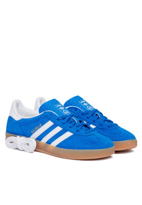Adidas - adidas Sneakersy Gazelle Indoor JI2061 Niebieski. Kolor: niebieski. Materiał: zamsz, skóra. Model: Adidas Gazelle