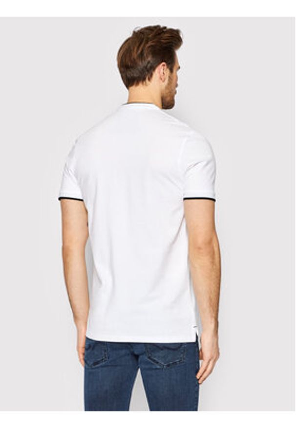 Jack & Jones - Jack&Jones Polo Paulos 12199711 Biały Regular Fit. Typ kołnierza: polo. Kolor: biały. Materiał: bawełna