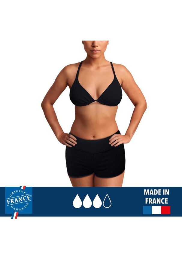 PLIM UNDERWEAR - Menstruacyjne szorty kąpielowe – duża chłonność. Kolor: czarny