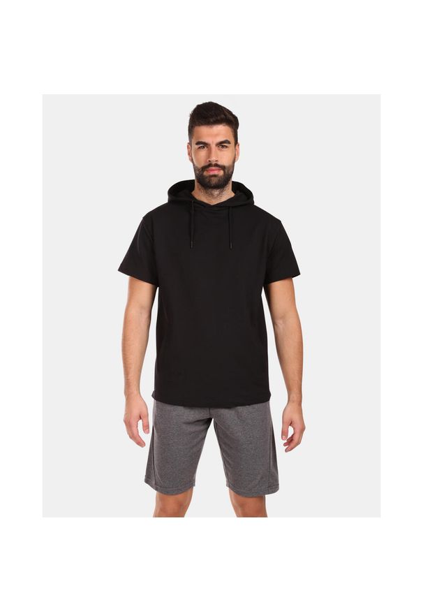 Męska bawełniana bluza z kapturem Kilpi DIAN-M. Typ kołnierza: kaptur. Kolor: czarny. Materiał: bawełna