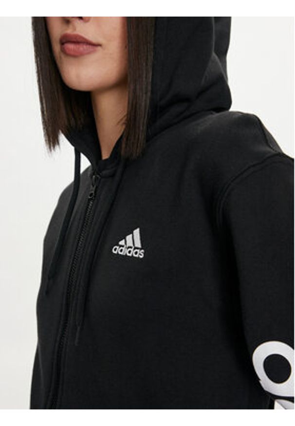 Adidas - adidas Bluza Essentials Linear IC6863 Czarny Regular Fit. Kolor: czarny. Materiał: bawełna