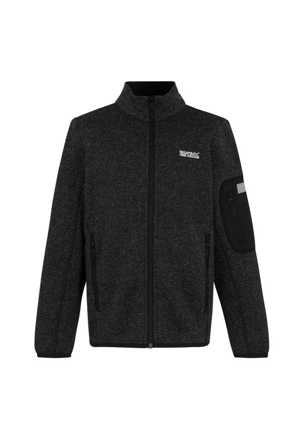 Regatta - Bluza Polarowa Dziecięca Pełen Suwak Newhill. Kolor: czarny. Materiał: polar. Sezon: zima. Sport: turystyka piesza