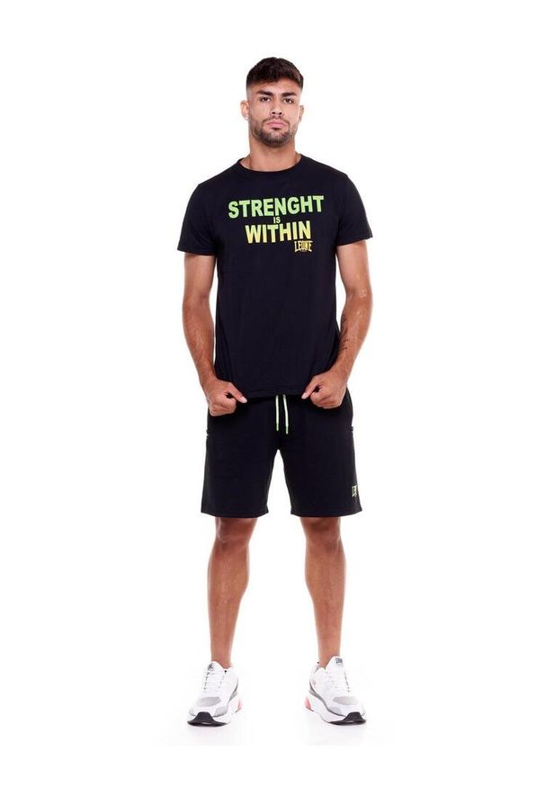 LEONE 1947 APPAREL - Siła tkwi w sportowej koszulce męskiej Fuo. Kolor: czarny. Materiał: tkanina. Sport: fitness
