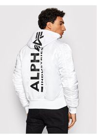 Alpha Industries Kurtka bomber Back Print 128113 Biały Regular Fit. Kolor: biały. Materiał: syntetyk. Wzór: nadruk #3