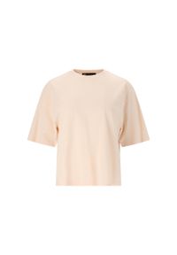 Koszulka do jogi Athlecia London Oversized. Kolor: różowy. Materiał: poliester, bawełna. Sport: joga i pilates