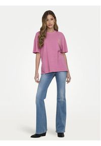 only - ONLY T-Shirt Rilly 15316994 Różowy Regular Fit. Kolor: różowy. Materiał: bawełna #5