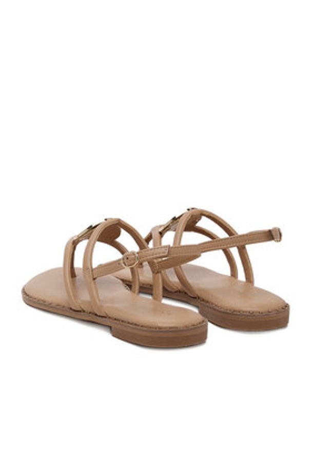 Nine West Sandały 123AL1754 Beżowy. Kolor: beżowy. Materiał: skóra