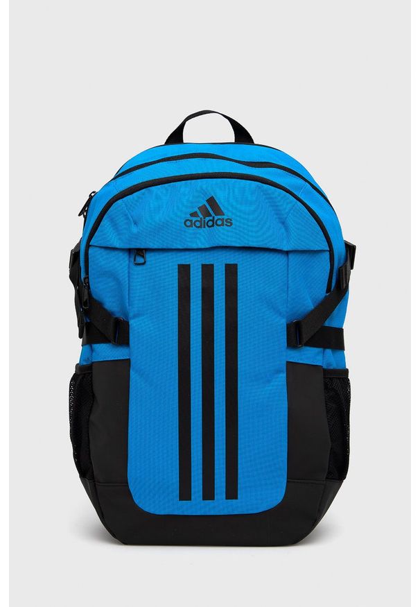 Adidas - adidas plecak HC7261 duży wzorzysty. Kolor: niebieski. Materiał: materiał