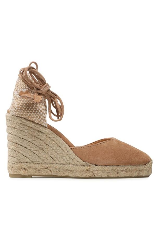 Castañer Espadryle Carina/8/007 021740-2008 Beżowy. Kolor: beżowy. Materiał: skóra