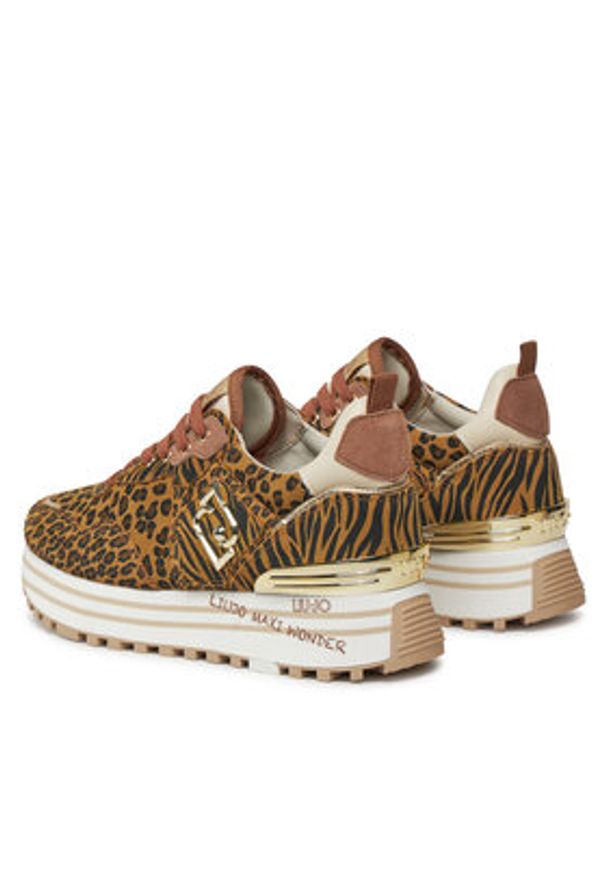 Liu Jo Sneakersy Maxi Wonder 01 BA4047 PX195 Brązowy. Kolor: brązowy. Materiał: skóra, zamsz