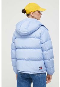 Tommy Jeans kurtka puchowa damska kolor niebieski zimowa. Kolor: niebieski. Materiał: puch. Sezon: zima #2