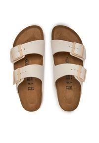 Birkenstock Klapki Arizona 1027339 Beżowy. Kolor: beżowy. Materiał: skóra