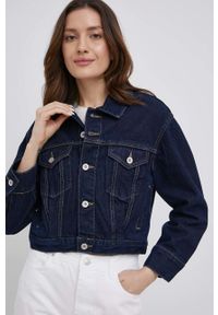 only - Only kurtka jeansowa damska kolor granatowy przejściowa oversize. Kolor: niebieski. Materiał: jeans