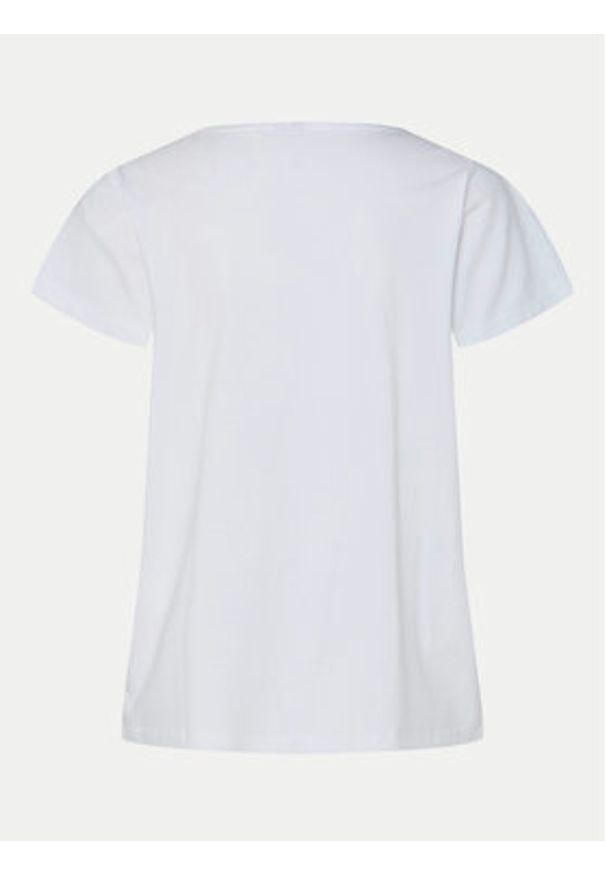 Pieces T-Shirt Silly 17156926 Biały Regular Fit. Kolor: biały. Materiał: bawełna
