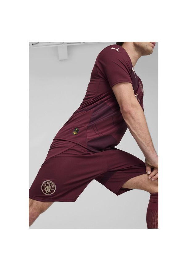 Puma - Męskie szorty Manchester City 24/25 PUMA Dark Jasper Red. Kolor: czerwony. Sport: piłka nożna