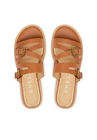 Guess Klapki FLJGRY LEA03 Brązowy jasny. Kolor: brązowy. Materiał: skóra #6