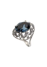 Polcarat Design - Srebrny pierścionek z kryształami Swarovskiego PK 1672. Materiał: srebrne. Kolor: srebrny. Wzór: aplikacja. Kamień szlachetny: kryształ #1