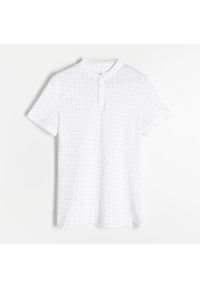 Reserved - Koszulka polo o fasonie slim - Biały. Typ kołnierza: polo. Kolor: biały #1