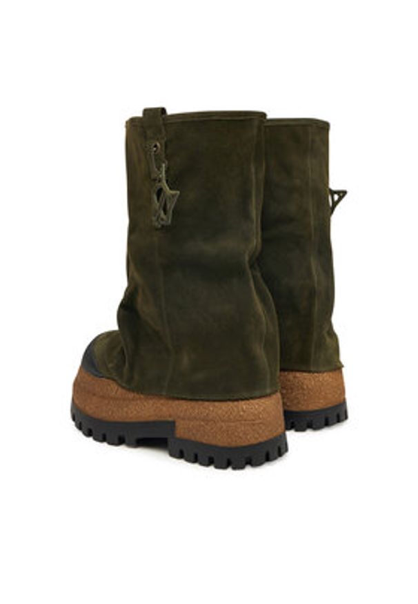 Naked Wolfe Botki Disturb Zielony. Kolor: zielony. Materiał: zamsz, skóra