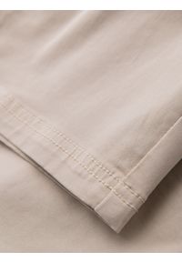 Ombre Clothing - Szorty męskie o luźnym kroju z kieszeniami typu cargo – kremowe V1 - Rozmiar: XL. Okazja: na co dzień. Kolor: kremowy. Materiał: tkanina, dzianina, materiał, bawełna, elastan. Sezon: lato. Styl: klasyczny, casual, elegancki