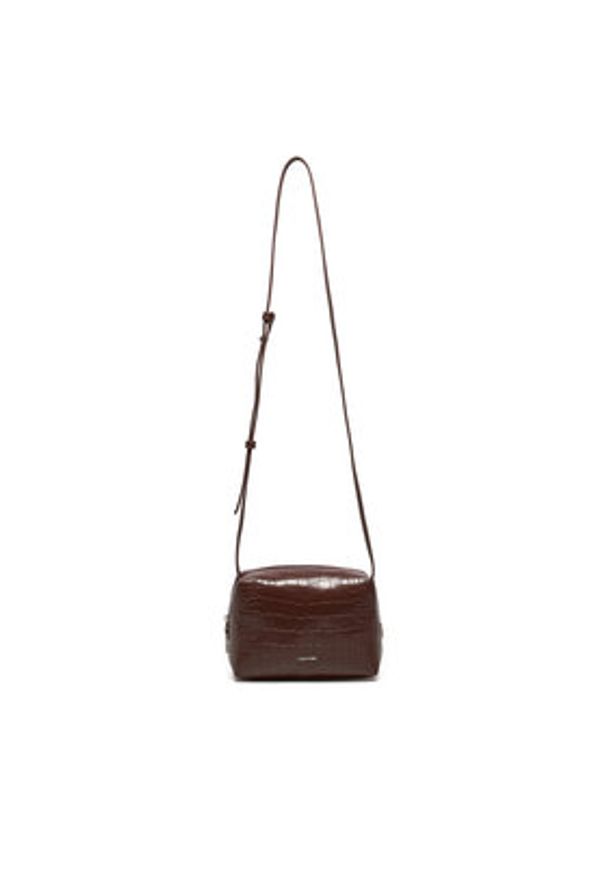 Calvin Klein Torebka K60K612452 Brązowy. Kolor: brązowy. Materiał: skórzane