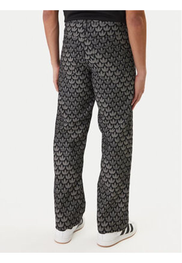 Adidas - adidas Jeansy Monogram KC6380 Szary Loose Fit. Kolor: szary