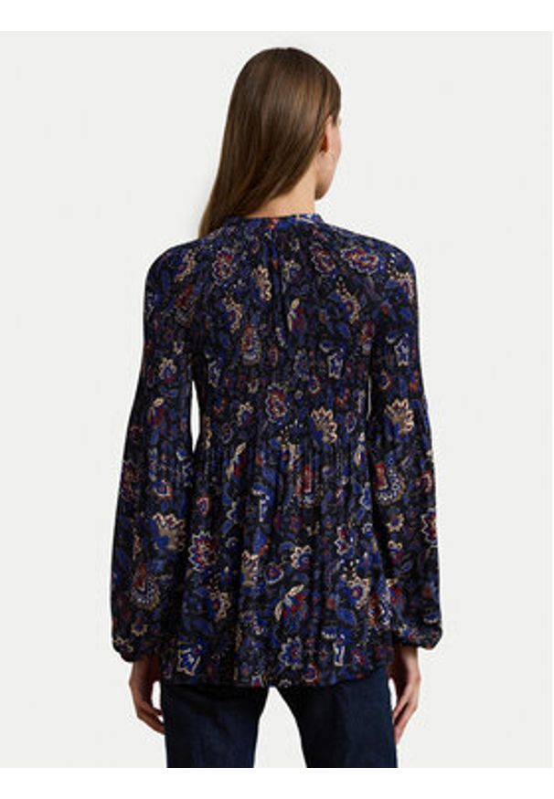 Lauren Ralph Lauren - LAUREN RALPH LAUREN Bluzka 200957047 Granatowy Regular Fit. Kolor: niebieski. Materiał: syntetyk